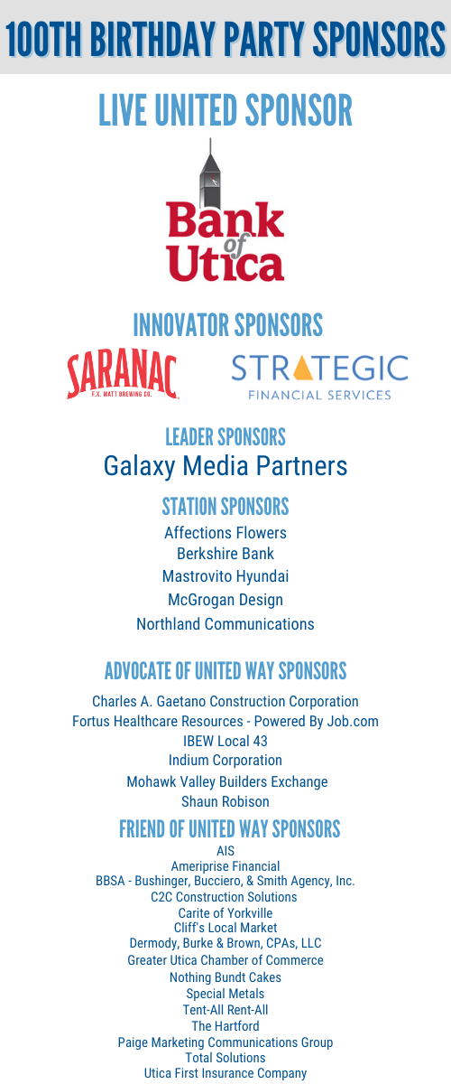 100th birthday party sponsors